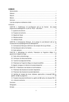 Amélioration de la performance de Projets via le Suivi-Evaluation