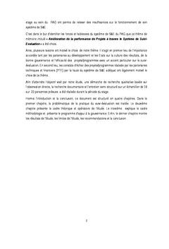 Amélioration de la performance de Projets via le Suivi-Evaluation