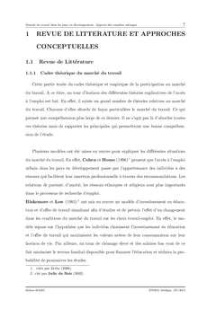 Marche du travail dans les PeD: Apports des enquetes menages