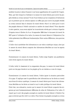 Marche du travail dans les PeD: Apports des enquetes menages