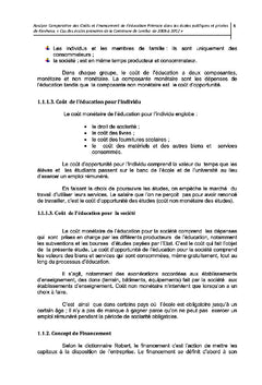 Analyse des couts et financement de l'éducation primaire en RDC