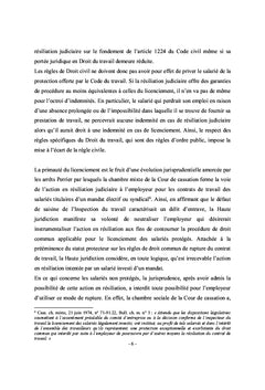 La résiliation judiciaire ou l'altération du lien de subordination