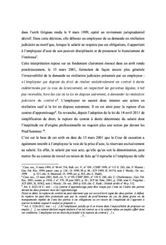 La résiliation judiciaire ou l'altération du lien de subordination
