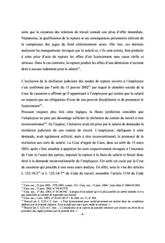 La résiliation judiciaire ou l'altération du lien de subordination