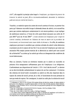 La résiliation judiciaire ou l'altération du lien de subordination