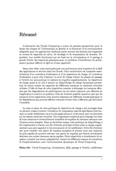 Gestion de la QoS dans les Clouds Computing