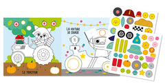 Mon P'tit Hemma - Mon coloriage avec gommettes en feutrine - Les véhicules