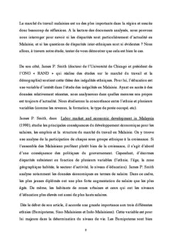 Discrimination dans le marche du travail en Malaisie