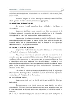 La convention sur la cybercriminalité et le droit pénal congolais