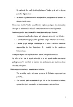 Etude statistique de tiques de dromadaires dans la region d'abeche