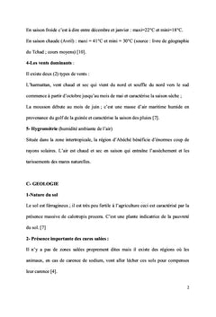 Etude statistique de tiques de dromadaires dans la region d'abeche