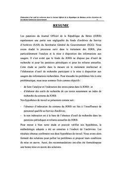 Un outil de recherche pour le Journal Officiel du Bénin