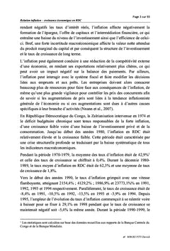 Relation entre inflation et croissance économique