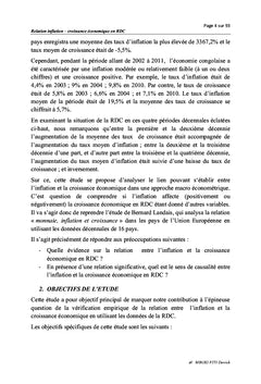 Relation entre inflation et croissance économique