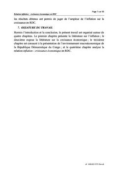 Relation entre inflation et croissance économique