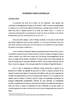 Promotion et protection des femmes et des enfants