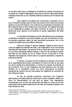 De l'ingérence impériale à l'ingérence démocratique en Afrique