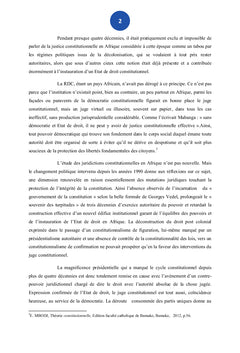 De la légitimité du juge constitutionnel congolais : entre deux faces ?