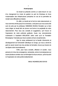 La gestion autonome des ports en République Démocratique du Congo