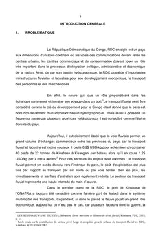 La gestion autonome des ports en République Démocratique du Congo