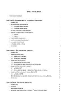 Etude et simulation des regulateurs P, PI et PID