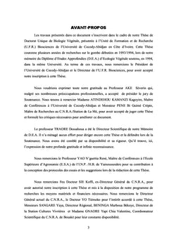Contribution a la connaissance du developpement du gombo Tomi