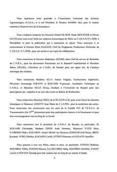 Contribution a la connaissance du developpement du gombo Tomi