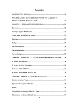 Contribution a la connaissance du developpement du gombo Tomi