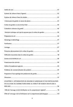 Contribution a la connaissance du developpement du gombo Tomi