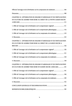 Contribution a la connaissance du developpement du gombo Tomi