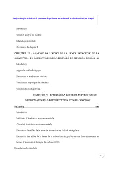 Les effets de la levee des subventions du gaz butane sur la demande du charbon de bois au Senegal
