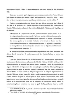 Reforme des marches publics camerounais et performance du systeme