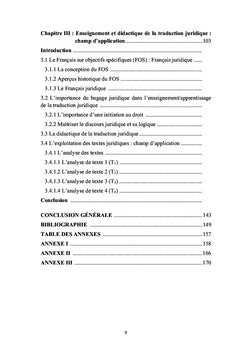 Enseignement de la traduction juridique sur objectifs spécifiques