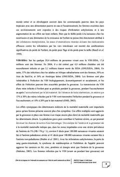 Intervalle de naissances et etat de sante maternelle au BENIN