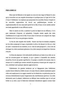 Nouvelles formes d'emploi et d'organisation du travail dans le sport
