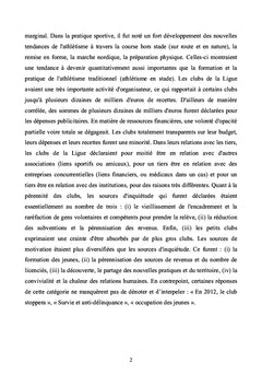 Nouvelles formes d'emploi et d'organisation du travail dans le sport