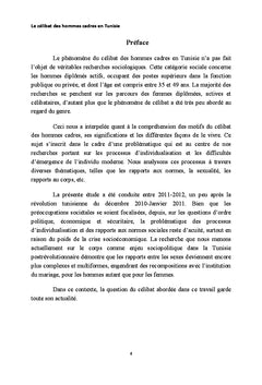 Le celibat des hommes cadres en Tunisie