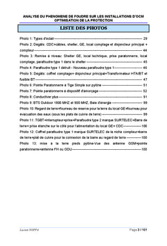 Optimisation des stations GSM contre la foudre : Application ARFS