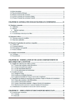 Modelisation thermomecanique de la rupture des materiaux composites