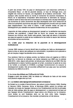 Aide publique, croissance economique et pauvrete au Burkina Faso