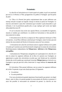 Lesion de la cheville