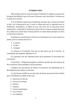 Lesion de la cheville