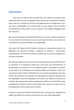 Les nouveaux modes de recrutement