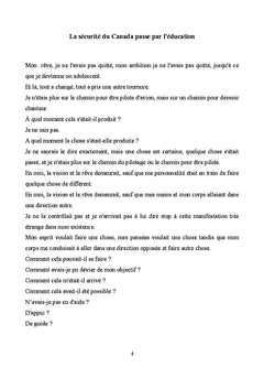 La sécurité du Canada passe par l'éducation