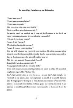 La sécurité du Canada passe par l'éducation