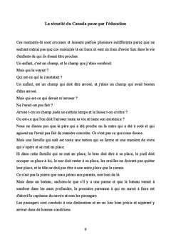 La sécurité du Canada passe par l'éducation