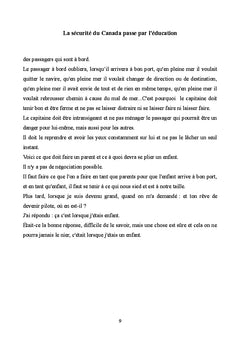 La sécurité du Canada passe par l'éducation