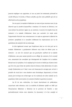 Traduction sur la maladie d'Alzheimer, de l'italien vers le français