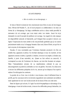 La découverte d'une destinée