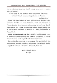 La découverte d'une destinée